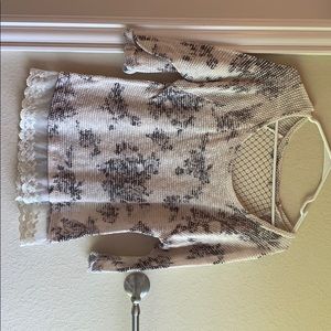 Sweater material blouse